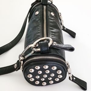 B. Makowsky Studded Barrel Crossbody Handbag